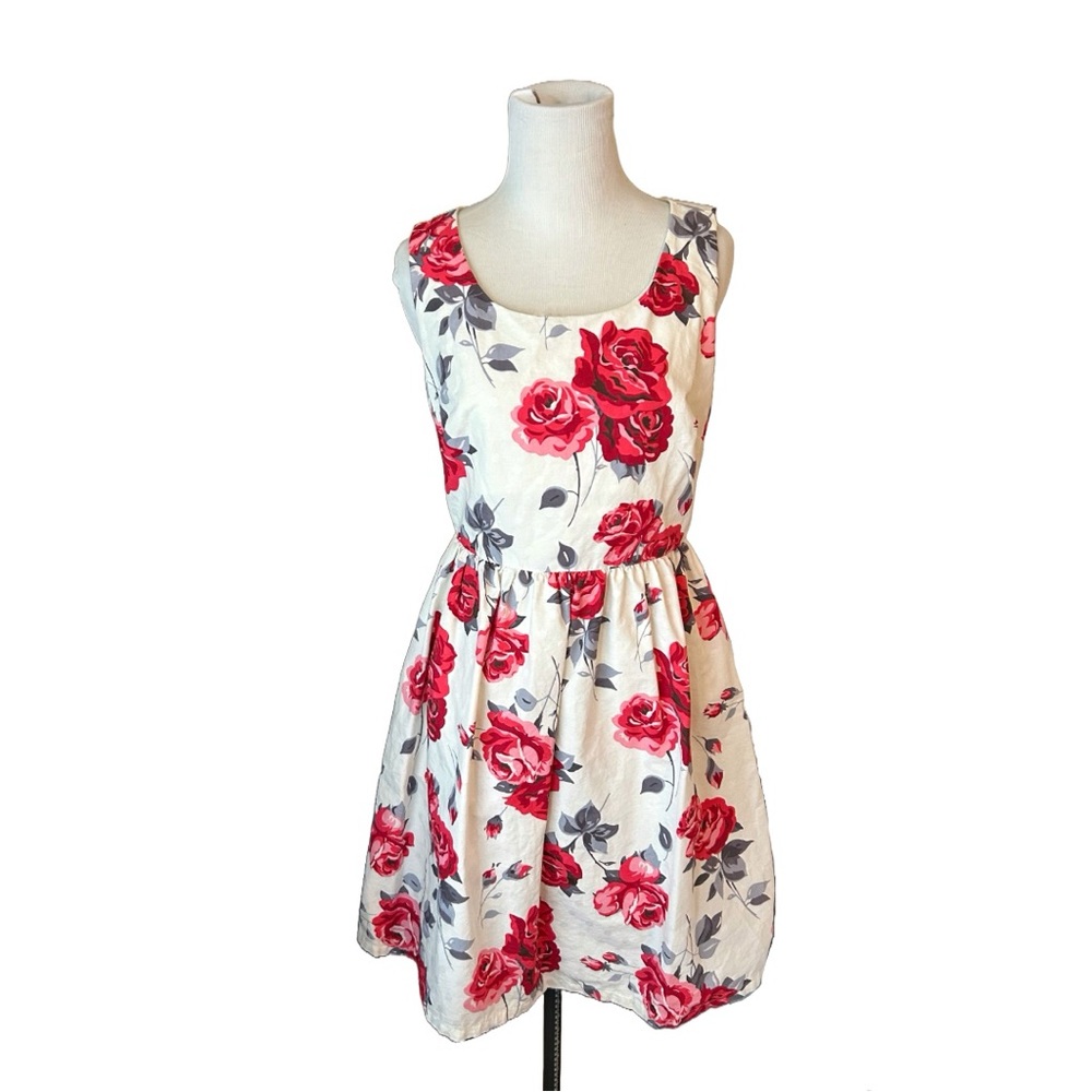 Cath Kidston White and Red Floral Dress